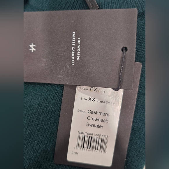 NWT NAADAM 100% Cashmere Crewneck Sweater – Pine Green – Size XS - Picture 6 of 7